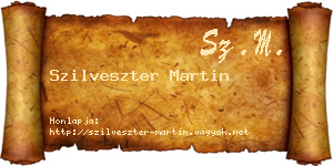 Szilveszter Martin névjegykártya